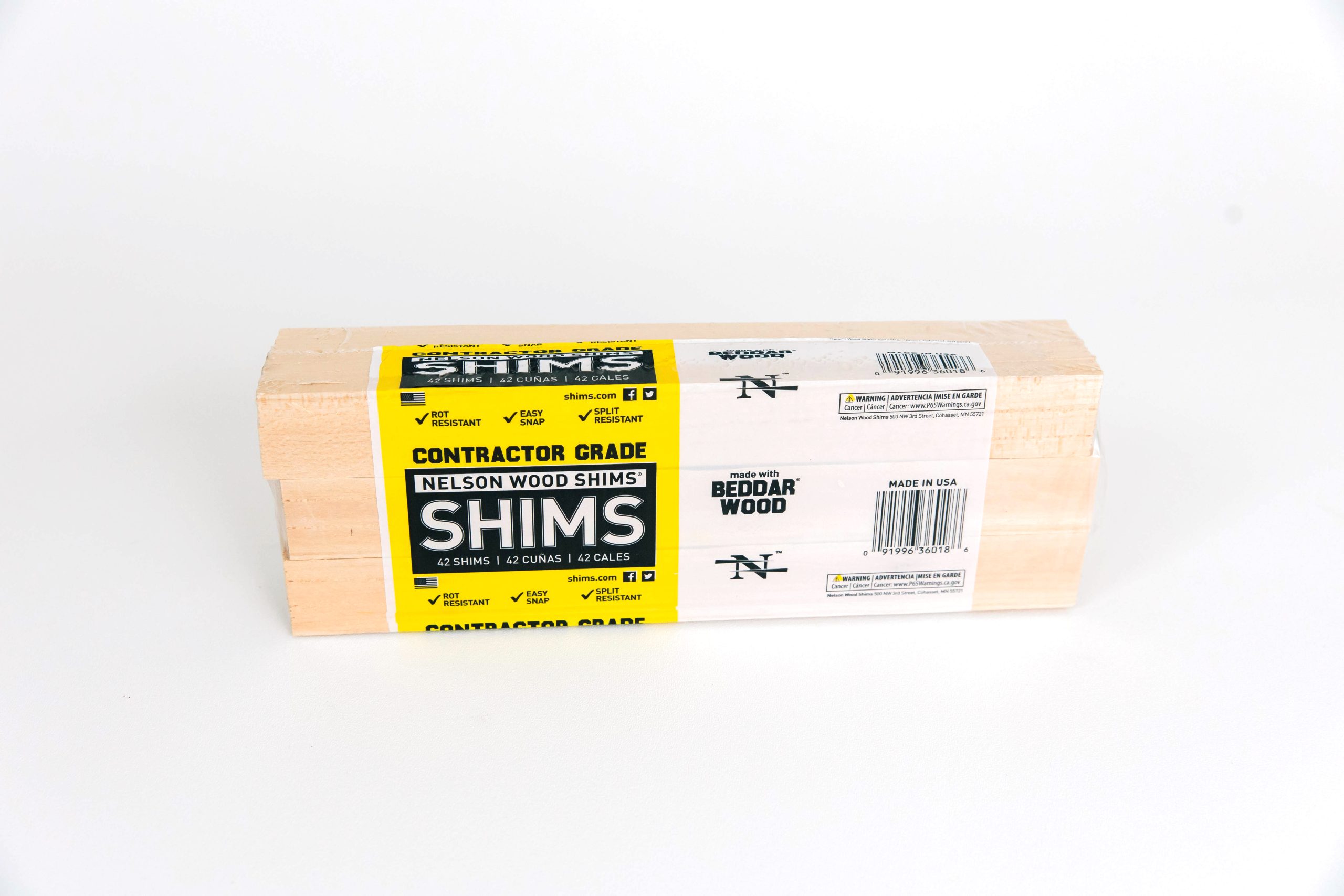 Cedar Wood Shims 560 Count - 8" Kiln Dried Contractor Case Bulk Pack