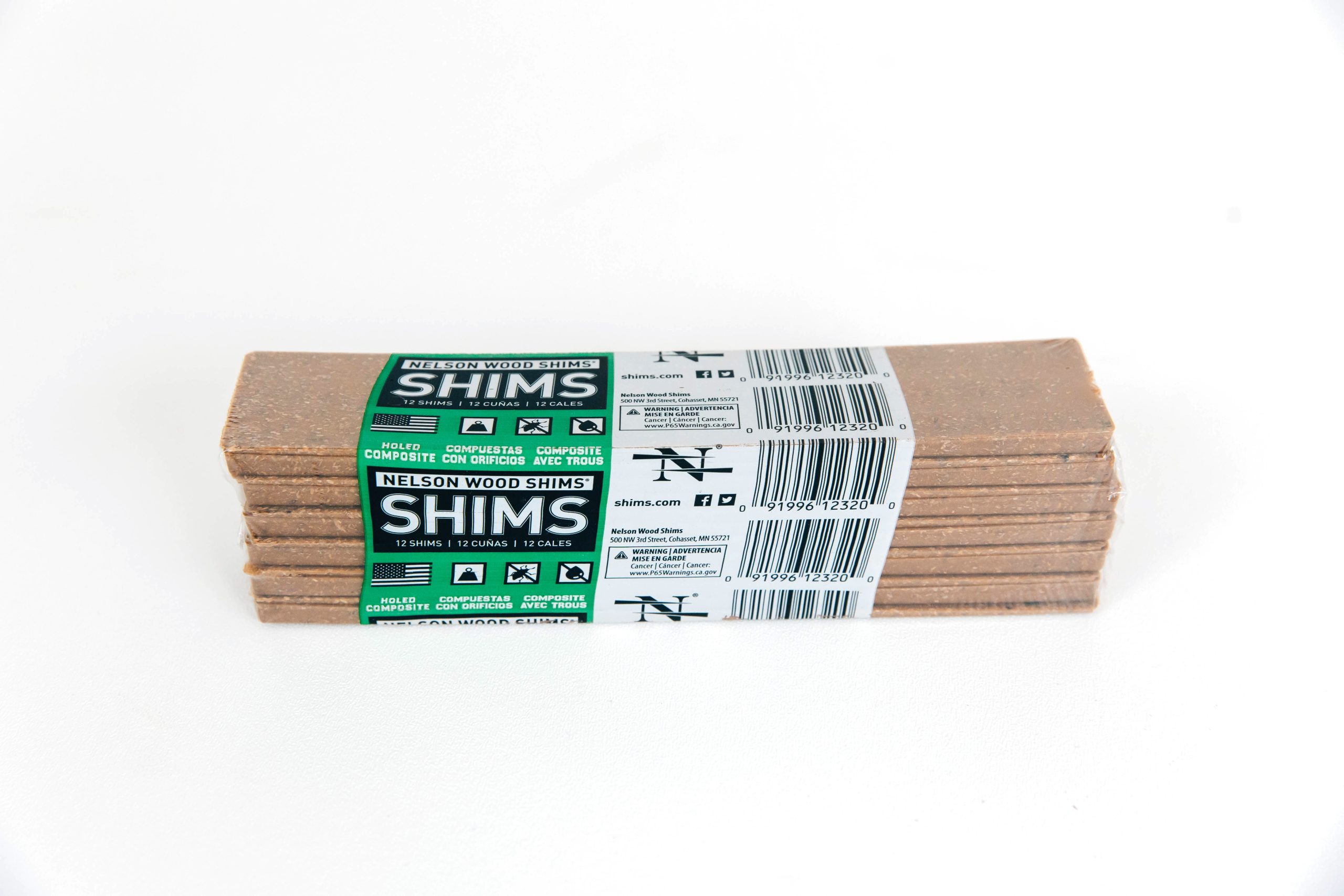 12 pc - 7-3/8 Wood Shims