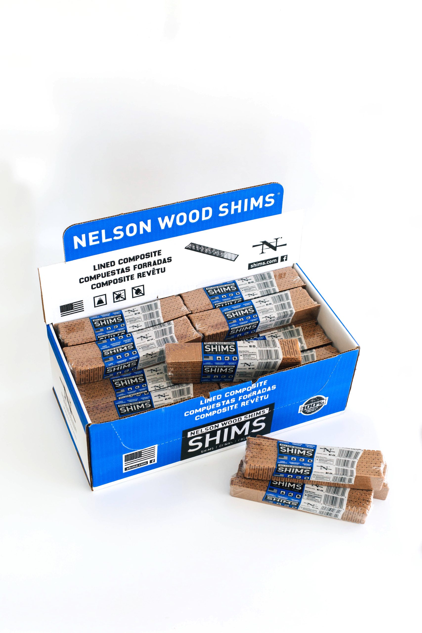 Nelson Wood Shims Nelson 1.5 in. W X 8 in. L Composite Shim 12 pk